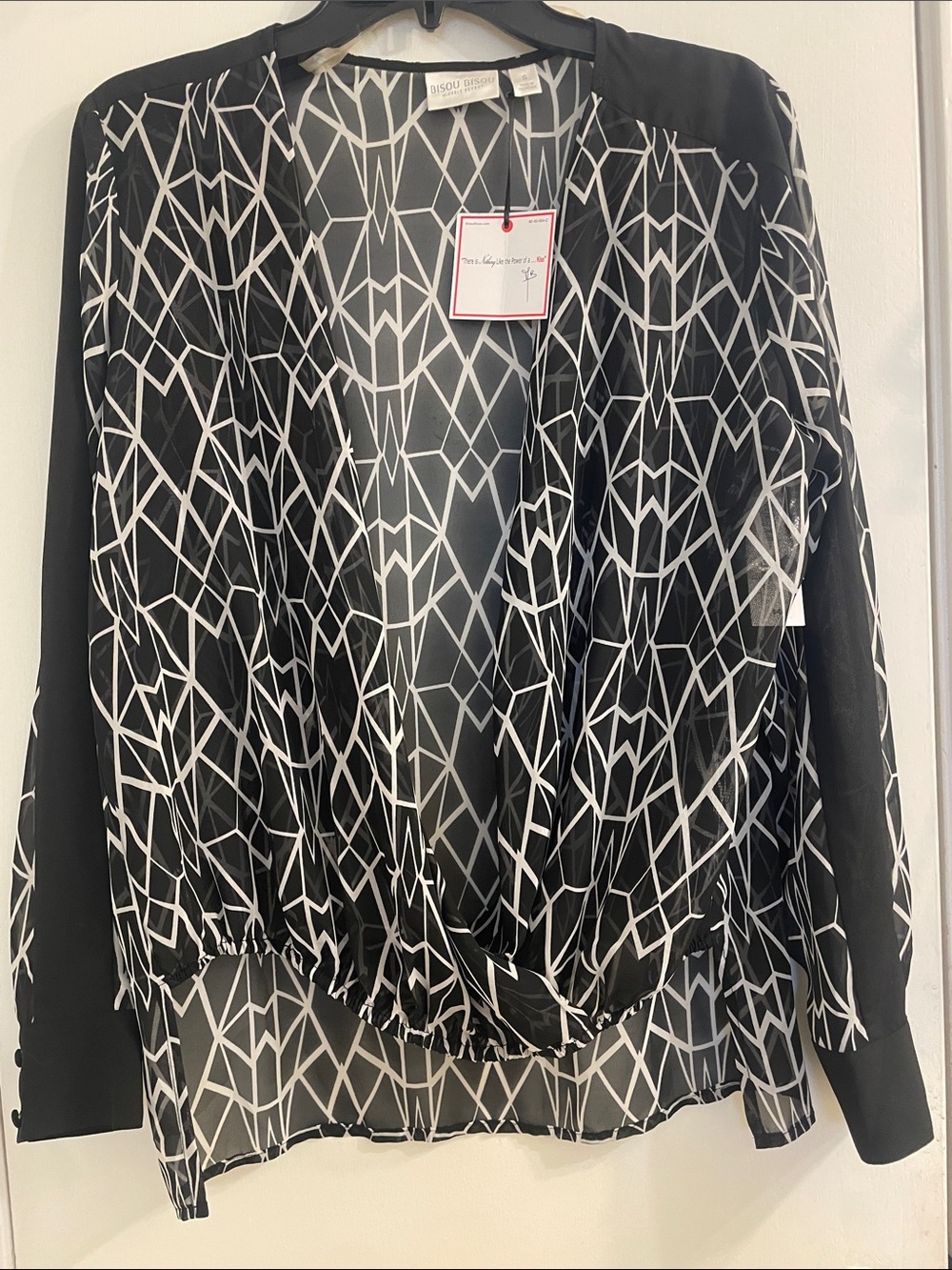 Bisou Bisou Black and White layering piece